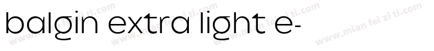 balgin extra light e字体转换